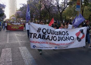 Trabajadores del Gobierno de la CDMX exigen sus derechos laborales