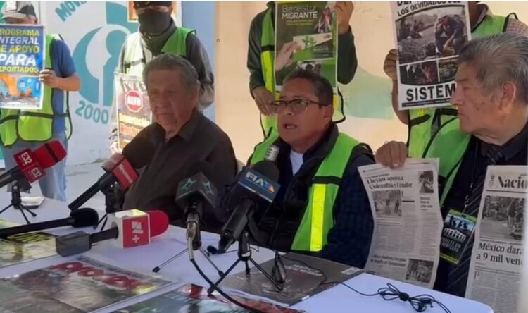 Piden apoyo económico para migrantes.Foto:Tahualpa Garibay