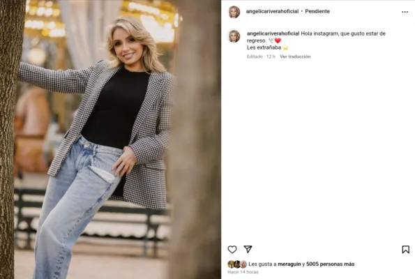 Angélica Rivera hace público su Instagram