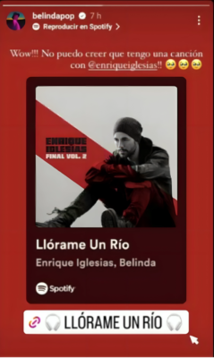 Belinda anuncia dueto con Enrique Iglesias