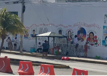 Sufren golpe de calor manifestantes en Día de las Madres 