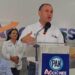 Líder del PAN en Baja California, Mario Osuna Jiménez, junto con el PRI y PRD, presentan queja contra la gobernadora María del Pilar Ávila, ante el INE. Foto: Atahualpa Garibay/AMEXI
