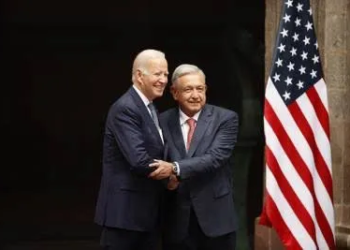 Los presidentes Joe Biden, de Estados Unidos, y Andrés Manuel López Obrador, de México. AMEXI/Foto: Presidencia