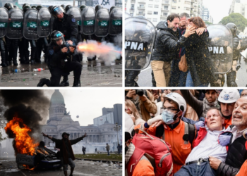 Jornada de disturbios en Argentina contra Ley Bases de Milei