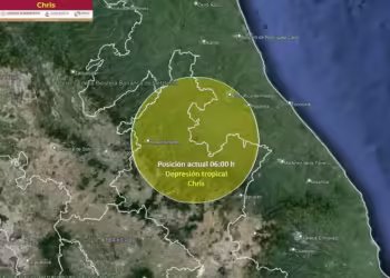 Depresión tropical Chris ingresa a Veracruz