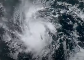 Imagen satelital del huracán Beryl