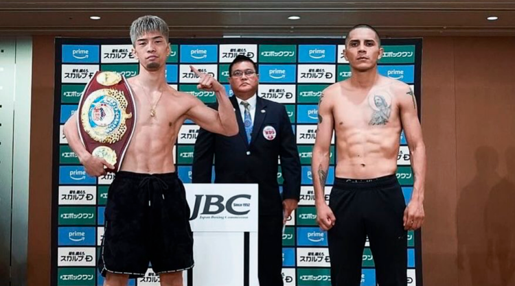 Kosei Tanaka y el Titán Rodríguez. Foto / X @KOsei530