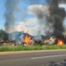 Camiones quemados en el llamado tercer Culiacanazo