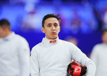 Emiliano Hernández inicia su participación en Pentatlón moderno y se ubica en el lugar 21.