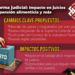 Infografía sobre el Poder Judicial y sus pro y sus contra