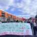 Trabajadores del Gobierno de la Ciudad de México se manifiestan sobre Tlalpan