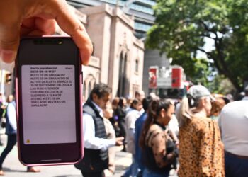Alerta sísmica, sí, pero no para todos. AMEXI / Foto Guillermo Granados / Ciudad de México, 19 sep.