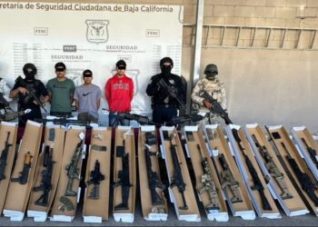 Aseguran fusiles y ametralladoras en el Valle de Mexicali