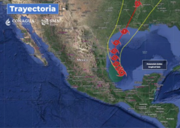 Se forma el potencial ciclón tropical número seis en el golfo de México