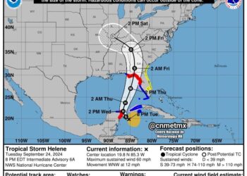 Se fortalece Helene y suspenden clases en Quintana Roo