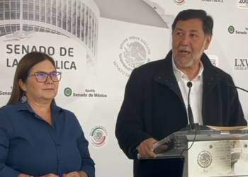 Gerardo Fernández Noroña, presidente de la Mesa Directiva de la Cámara de Senadores, habla de la reforma judicial, aprobada por mayoría calificada