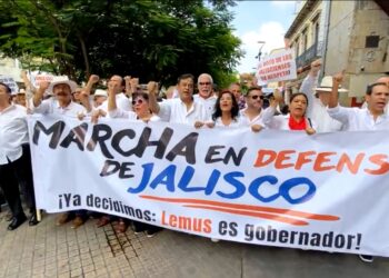 Marchan miles en Jalisco en favor de triunfo de Pablo Lemus