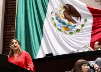 Derechos humanos, en riesgo por militares en funciones de policías, indicó la diputada Xitlalic Ceja García. AMEXI / Foto: Cámara de Diputados.