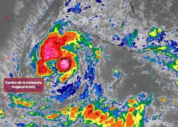 Tormenta tropical Kristy se fortalecerá a huracán en las próximas horas | AMEXI/FOTO: X @conagua_clima