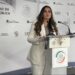 La senadora Cynthia López Castro anuncia su renuncia al PRI.