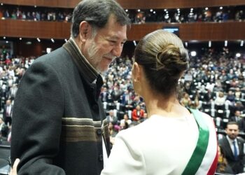 Ciudad de México, 1 oct.- Fernández Noroña y Claudia Sheinbaum. / AMEXI / Foto: X @fernandeznorona
