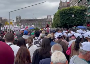 Festejo en el Zócalo