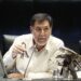 Gerardo Fernández Noroña, presidente del Senado, en la sesión nocturna del 24 de octubre de 2024, donde se aceptó la iniciativa de supremacía constitucional