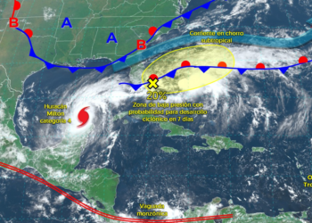 Huracán Milton rumbo a Florida 8 de octubre de 2024.