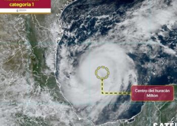 Milton se intensifica a huracán categoría 1 | AMEXI/FOTO: X @conagua_clima