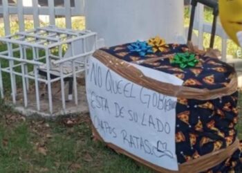 La hielera con la cabeza del primo de Los Chapitos en su interior. /AMEXI /FOTO: Redes sociales.
