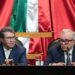 Ricardo Monreal, coordinador de los diputados de Morena, declara su apoyo a Rubén Rocha Moya. /AMEXI /FOTO: Morena.