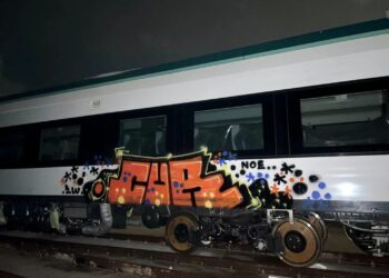 Vandalizan al Tren Maya en Cancún