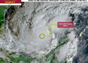 Ciudad de México, 7 de octubre 2024 | Huracán Milton se intensifica a categoría 4 | AMEXI/Foto: X @conagua_clima