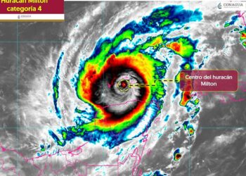 Huracán Milton muy cerca de la Península de Yucatán | AMEXI/FOTO: X @conagua_clima