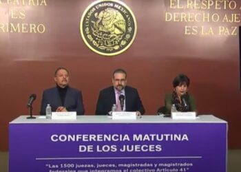 Conferencia matutina de los jueces. Baja participación en el proceso de la reforma judicial.