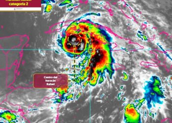 Rafael se intensifica a huracán categoría 2 | AMEXI/FOTO: X @conagua_clima