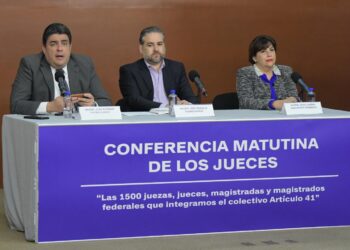 Conferencia de prensa de juzgadores
