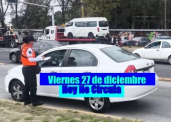 Hoy viernes 27 de diciembre no circulan estas unidades