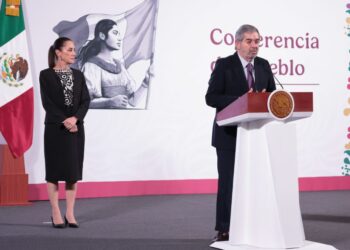 Claudia Sheinbaum y Juan Ramón de la Fuente anuncia disminución de 78%