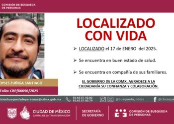 Hallan con vida al fotoperiodista oaxaqueño Moyses Zúñiga Santiago. AMEXI FOTO Gobierno de la CDMX.