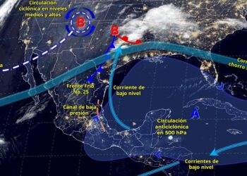 Circulación anticiclónica ocasionará ambiente caluroso vespertino | AMEXI/FOTO: X @conagua_clima