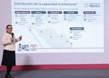 Rosa Icela Rodríguez, titular de la Segob, habla de los albergues para migrantes