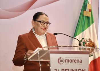 Rosa Icela Rodríguez. Reunión con diputados de Morena.