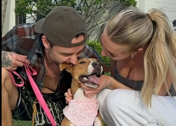 Kate Cassidy y Liam Payne con su mascota | AMEXI/FOTO: IG
