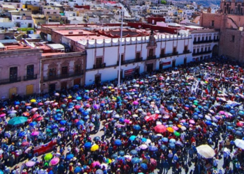 Mega marcha de la CNTE Zacatecas, el lunes 24 de febrero, saliendo desde 4 puntos de la ciudad y culmina en Plaza de Armas