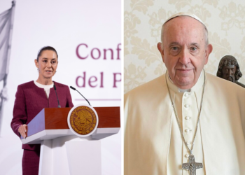 La presidenta Claudia Sheinbaum expresó sus deseos de pronta recuperación al Papa Francisco, quien está en estado crítico de salud.