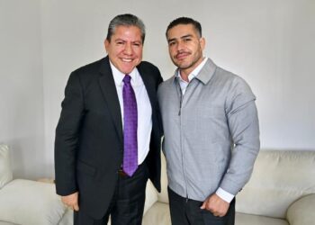 Gobernador de Zacatecas, David Monreal y el titular de la SSPC, Omar García Harfuch