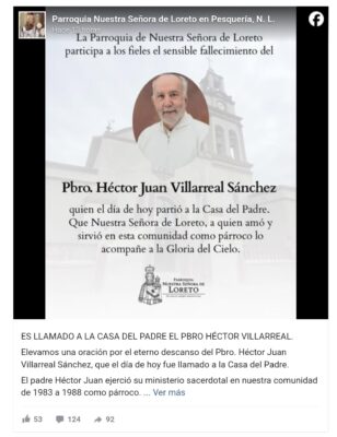 Confirman muerte de Héctor Villarreal, tío de Alicia Villarreal | AMEXI/FOTO: Facebook