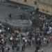 Los maestros integrantes de la CNTE cercaron todos los accesos al Palacio Nacional en demanda de diálogo con el gobierno.