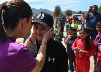 Claudia Sheinbaum, de gira en Chihuahua. Promueve la participación en la elección judicial.